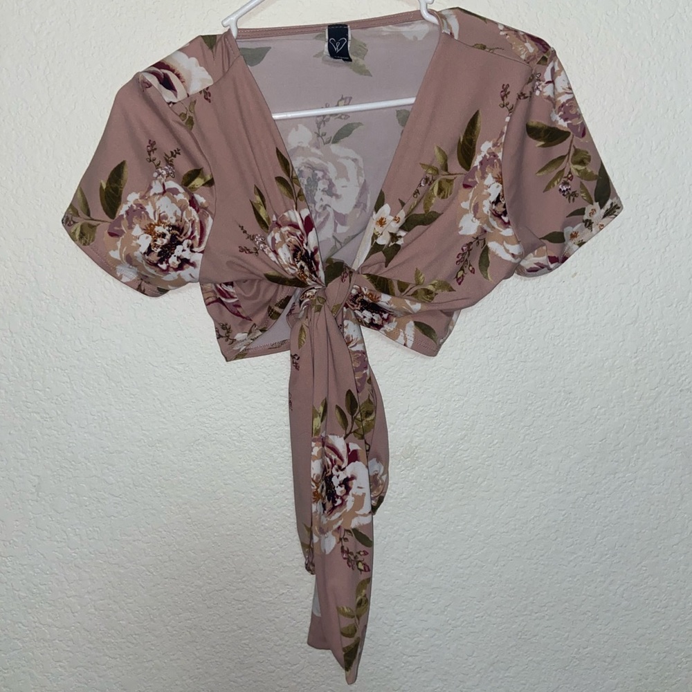 Floral Knot Crop Top